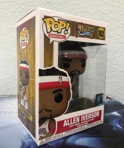 Funko POP! NBA Legends ALLEN IVERSON Sixers Home Figure #102 W/ Protector