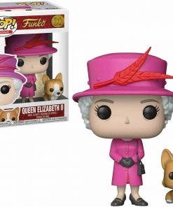 Funko Pop! Pop Funko POP! Royals QUEEN ELIZABETH II Pink Dress Figure #01 DAMAGE BOX
