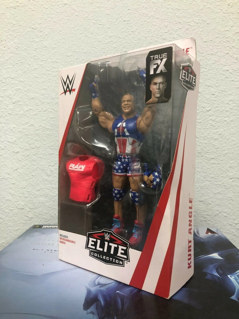 MATTEL WWE Wrestling Elite Collection 66 KURT ANGLE Action Figure DAMAGE BOX New 4 MATTEL WWE Wrestling Elite Collection 66 KURT ANGLE Action Figure DAMAGE BOX New