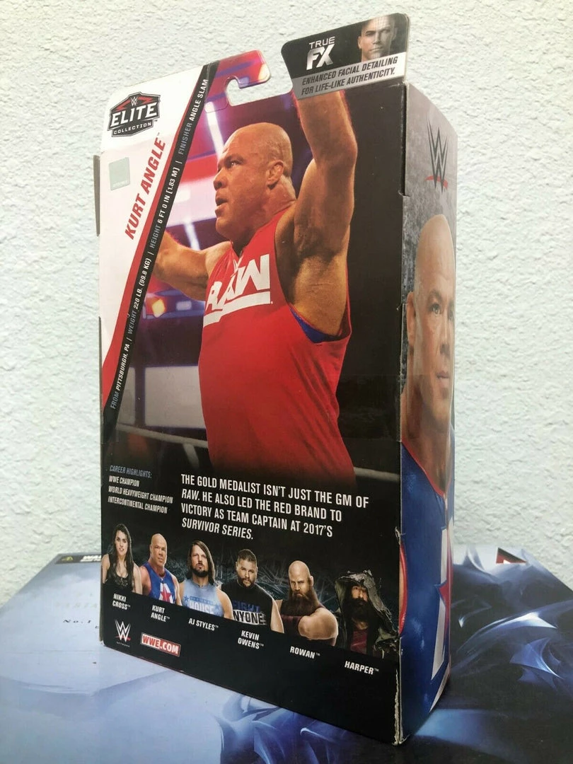 MATTEL WWE Wrestling Elite Collection 66 KURT ANGLE Action Figure DAMAGE BOX New 6 MATTEL WWE Wrestling Elite Collection 66 KURT ANGLE Action Figure DAMAGE BOX New
