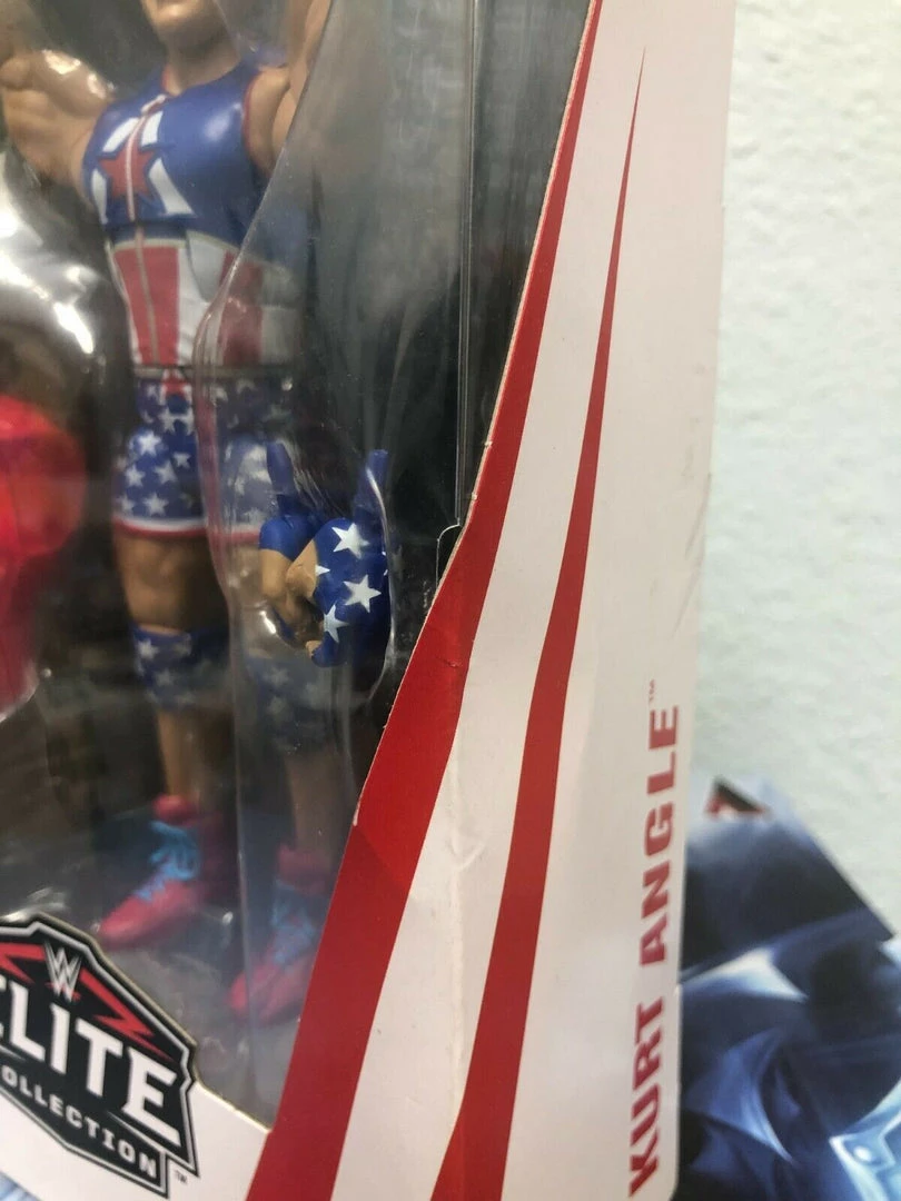 MATTEL WWE Wrestling Elite Collection 66 KURT ANGLE Action Figure DAMAGE BOX New 5 MATTEL WWE Wrestling Elite Collection 66 KURT ANGLE Action Figure DAMAGE BOX New