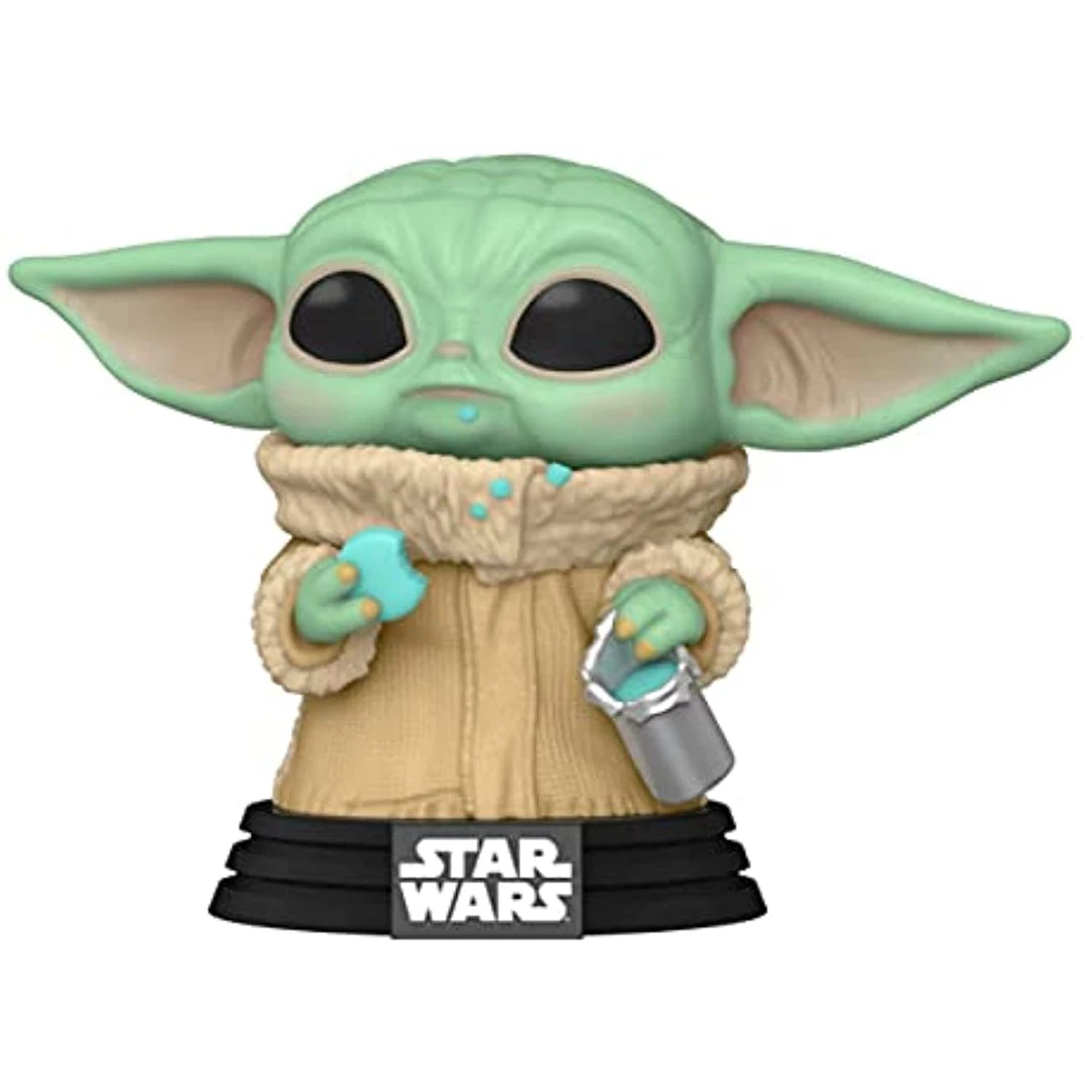POP Funko Star Wars: The Mandalorian - The Child, Grogu With Cookie W/Protector 3 POP Funko Star Wars: The Mandalorian - The Child, Grogu With Cookie W/Protector