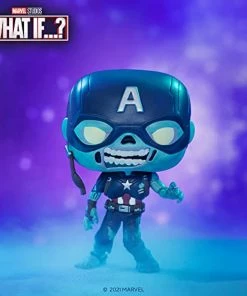 Funko Pop! Marvel: What If? - Zombie Captain America Figure W/ Protector 9 Funko Pop! Marvel: What If? - Zombie Captain America Figure W/ Protector