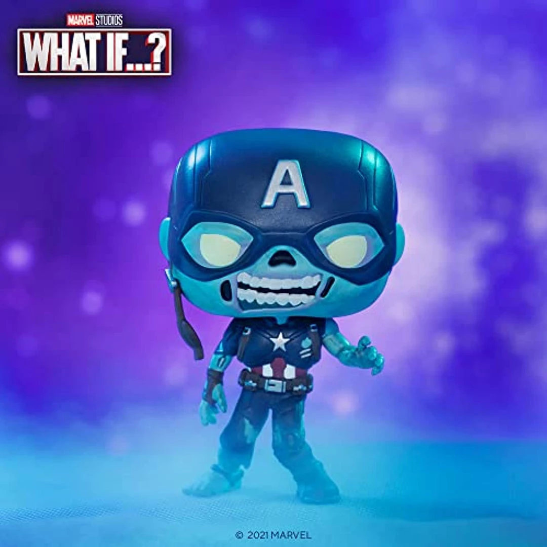 Funko Pop! Marvel: What If? - Zombie Captain America Figure W/ Protector 5 Funko Pop! Marvel: What If? - Zombie Captain America Figure W/ Protector