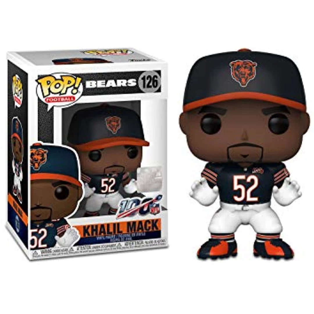 Funko Sports NFL Khalil Mack # 126 Chicago Bears Wave 6 Pop Vinyl Figure W/ Protector 5 Funko Sports NFL Khalil Mack # 126 Chicago Bears Wave 6 Pop Vinyl Figure W/ Protector