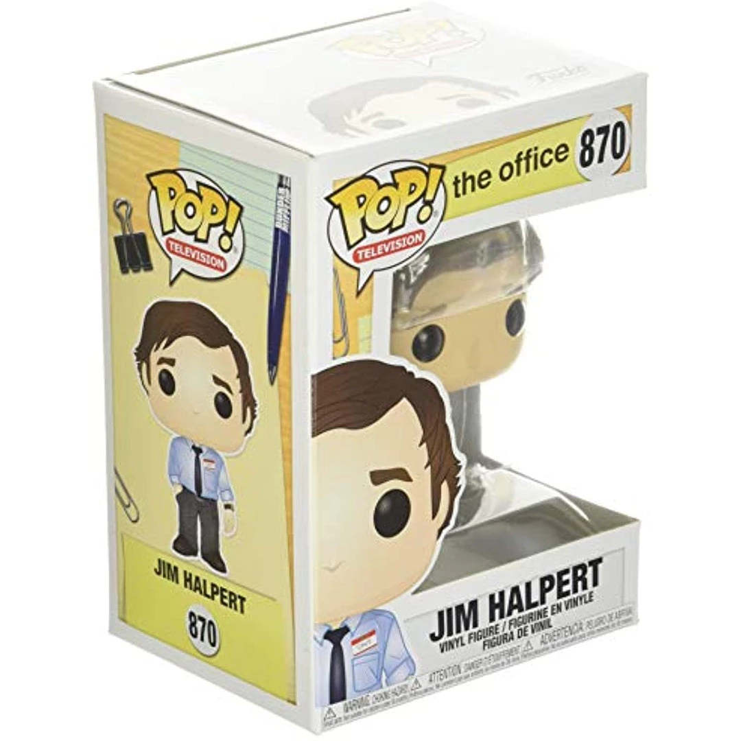 Funko POP! TV: The Office JIM HALPERT NBC Figure #870 W/ Protector 5 Funko POP! TV: The Office JIM HALPERT NBC Figure #870 W/ Protector