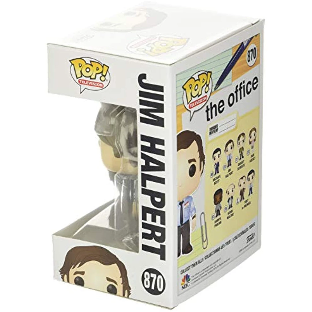 Funko POP! TV: The Office JIM HALPERT NBC Figure #870 W/ Protector 6 Funko POP! TV: The Office JIM HALPERT NBC Figure #870 W/ Protector