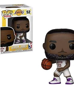 Funko POP! NBA Lakers LEBRON JAMES White Jersey Figure #52 W/ Protector