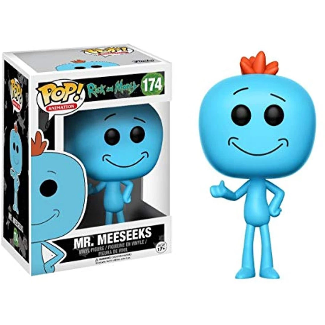 Funko POP! Animation: Rick And Morty MR. MEESEEKS Figure #174 W/ Protector 4 Funko POP! Animation: Rick And Morty MR. MEESEEKS Figure #174 W/ Protector