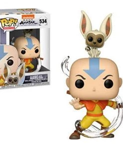 Funko POP! Animation: Avatar AANG With MOMO Figure #534 W/ Protector