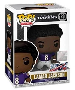 Toystops Funko POP! NFL LAMAR JACKSON Baltimore Ravens Figure #120 W/ Protector