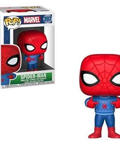 Funko Pop Marvel: Holiday - Spider-Man With Ugly Sweater Figure W/Protector
