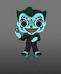 Funko POP Heroes: Dia De Los DC - Joker (Glow In The Dark), Amazon Exclusive, W/ Protector