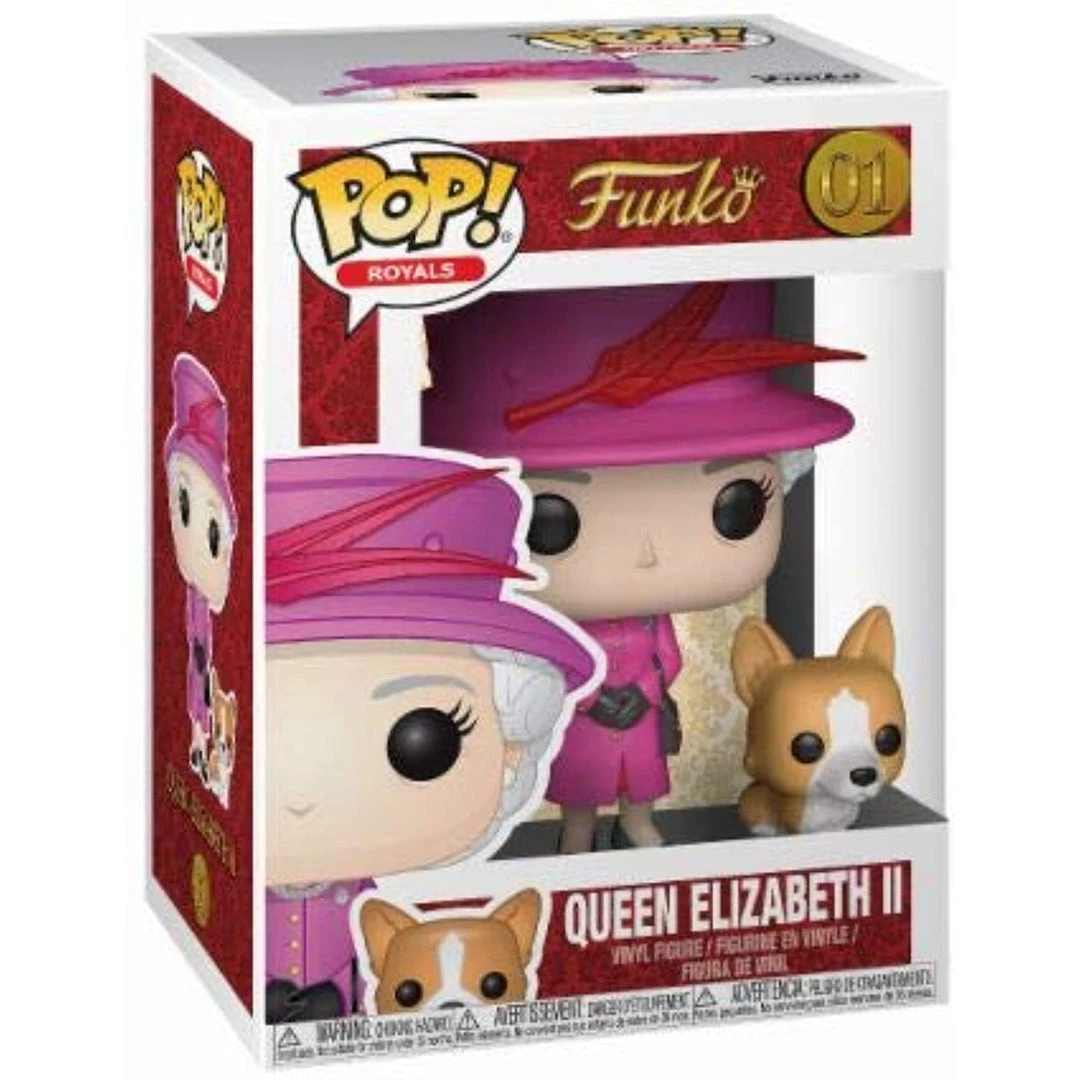 Funko Pop! Pop Funko POP! Royals QUEEN ELIZABETH II Pink Dress Figure #01 W/ Protector 5 Funko Pop! Pop Funko POP! Royals QUEEN ELIZABETH II Pink Dress Figure #01 W/ Protector
