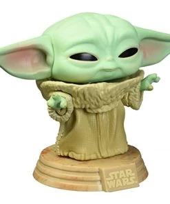 POP Funko Star Wars: Across The Galaxy - The Child, Grogu, Amazon Exclusive, (55625) & Pop! Star Wars: The Mandalorian - Mandalorian (Chrome), Amazon Exclusive W/ Protector