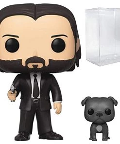 Funko Pop Movies: John Wick Chapter 3 - John In Black Suit With Dog Buddy Figure W/Protector