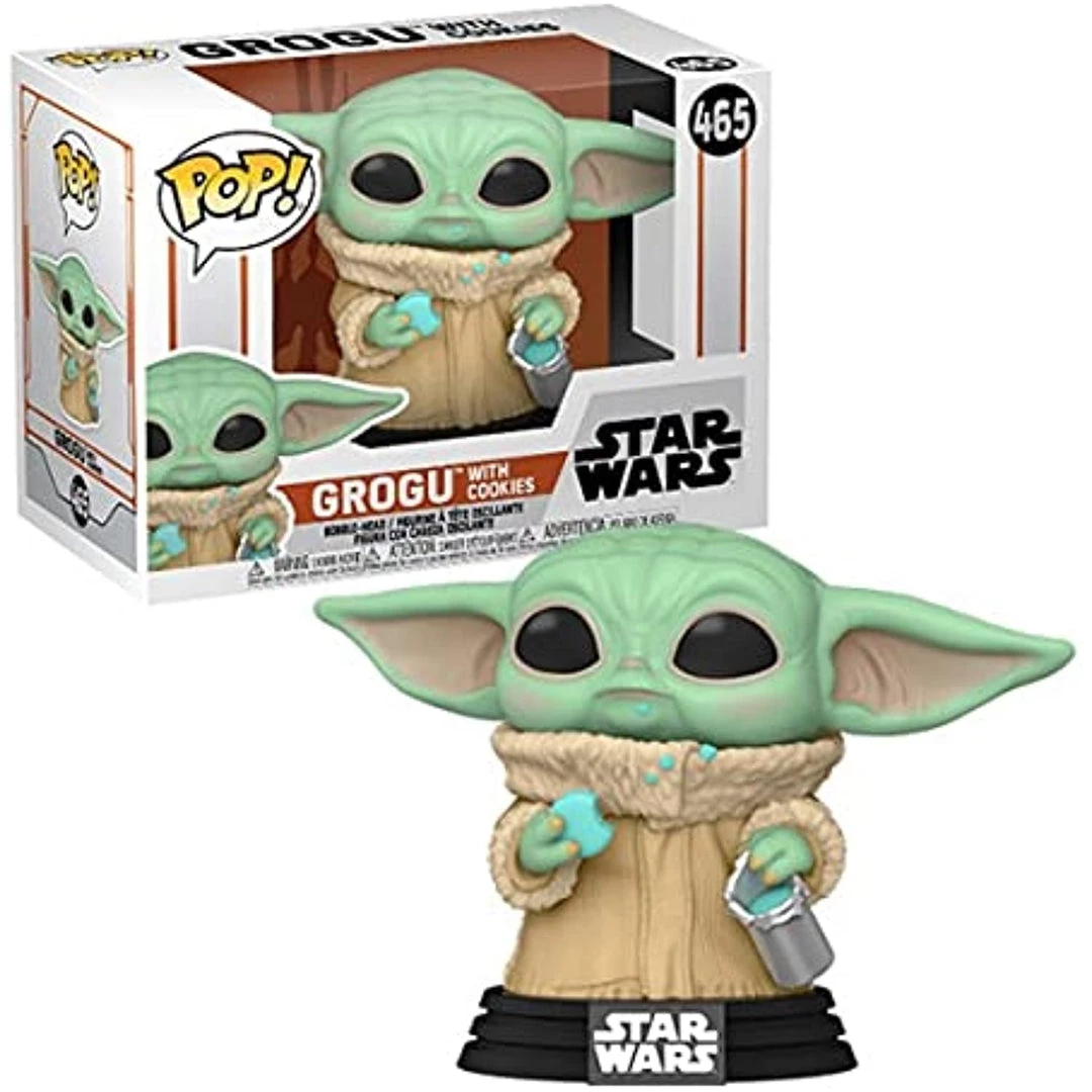 POP Funko Star Wars: The Mandalorian - The Child, Grogu With Cookie W/Protector 6 POP Funko Star Wars: The Mandalorian - The Child, Grogu With Cookie W/Protector