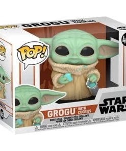 POP Funko Star Wars: The Mandalorian - The Child, Grogu With Cookie W/Protector