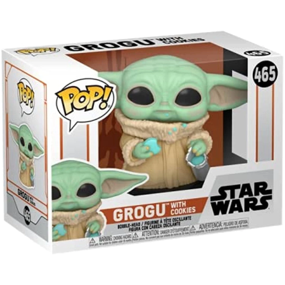POP Funko Star Wars: The Mandalorian - The Child, Grogu With Cookie W/Protector 4 POP Funko Star Wars: The Mandalorian - The Child, Grogu With Cookie W/Protector