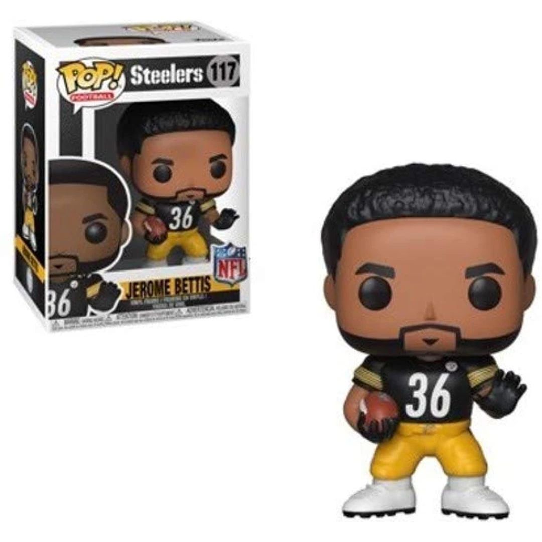 Funko POP! NFL JEROME BETTIS Steelers Figure #117 W/ Protector 3 Funko POP! NFL JEROME BETTIS Steelers Figure #117 W/ Protector