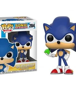 Funko Pop! Games: SONIC With EMERALD Figure #284 W/ Protector