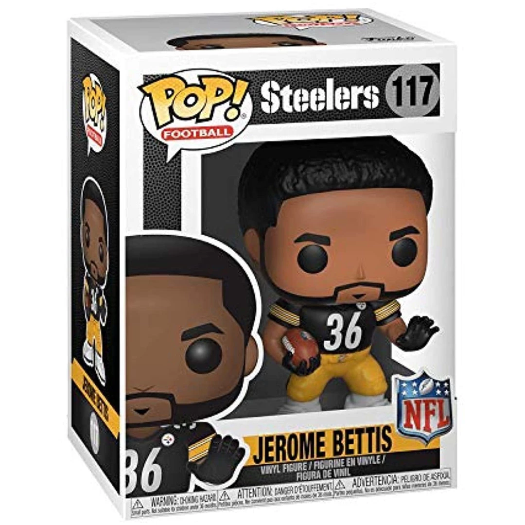 Funko POP! NFL JEROME BETTIS Steelers Figure #117 W/ Protector 4 Funko POP! NFL JEROME BETTIS Steelers Figure #117 W/ Protector