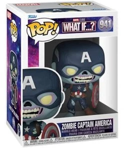 Funko Pop! Marvel: What If? - Zombie Captain America Figure W/ Protector