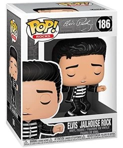 Funko POP! Rocks ELVIS JAILHOUSE ROCK Figure #186 W/ Protector
