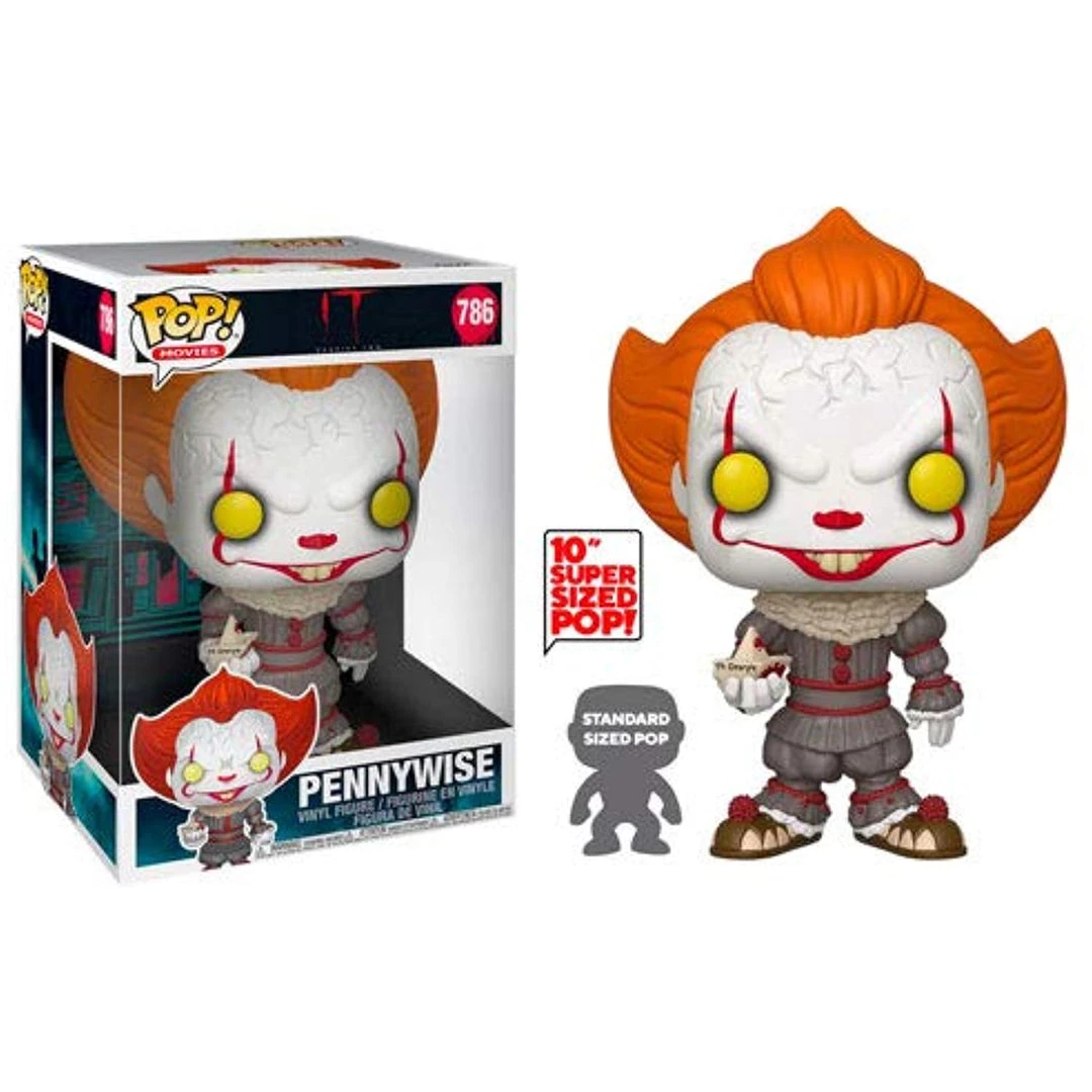 Funko Pop! Movies IT Chapter 2 Pennywise W/Boat Super 10" Figure W/ Protector 3 Funko Pop! Movies IT Chapter 2 Pennywise W/Boat Super 10" Figure W/ Protector