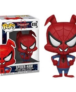 Funko Spider-Ham (Walgreens Exclusive): Spider-Man - Into The Spider-Verse X POP! Marvel Vinyl Figure & 1 PET Plastic Graphical Protector Bundle [#410 / 31679 - B]