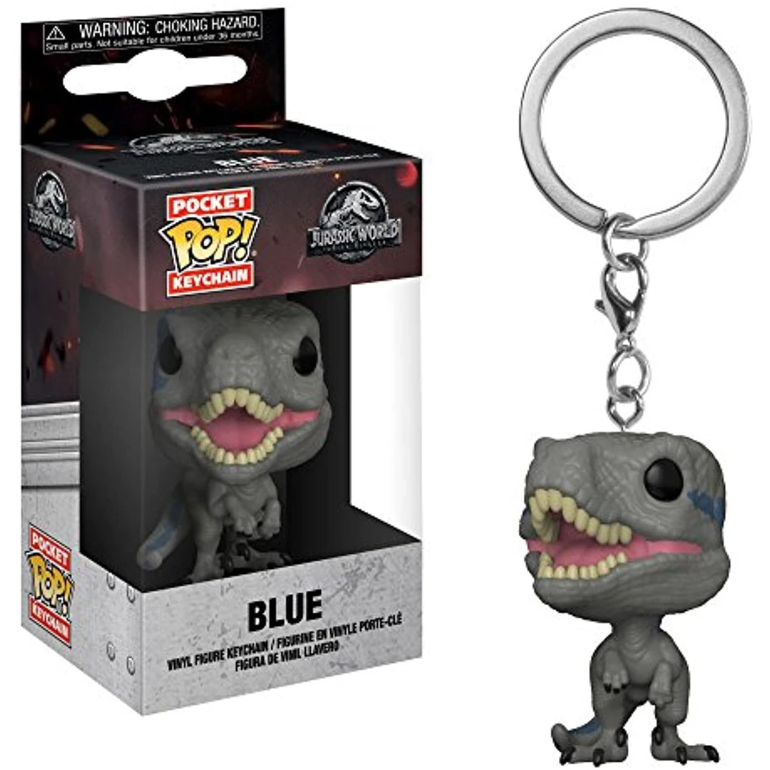 Funko Pop Keychain: Jurassic World 2 - Blue Velociraptor Keychains 3 Funko Pop Keychain: Jurassic World 2 - Blue Velociraptor Keychains