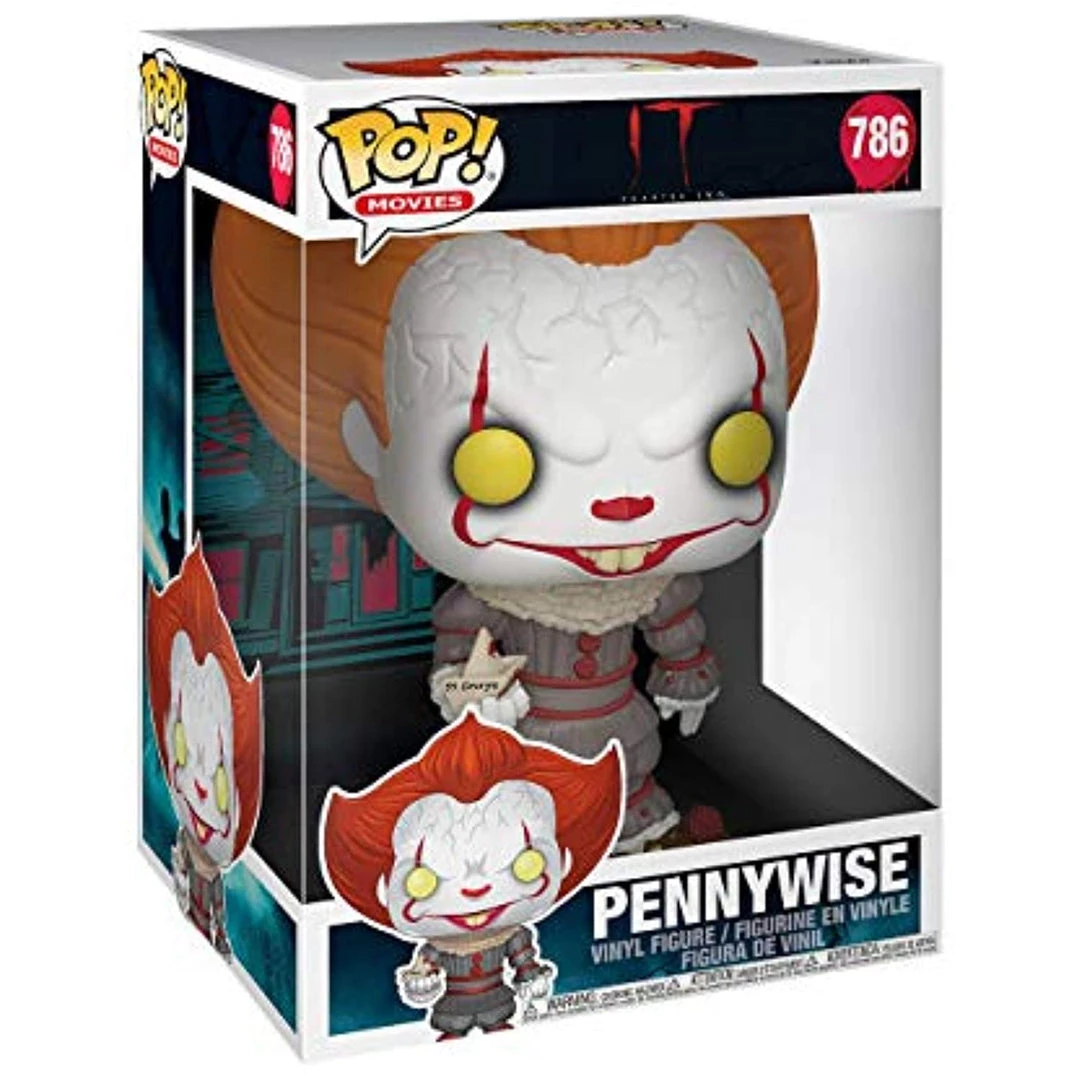 Funko Pop! Movies IT Chapter 2 Pennywise W/Boat Super 10" Figure W/ Protector 7 Funko Pop! Movies IT Chapter 2 Pennywise W/Boat Super 10" Figure W/ Protector