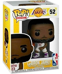 Funko POP! NBA Lakers LEBRON JAMES White Jersey Figure #52 W/ Protector