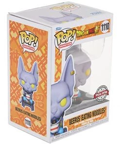 Funko Dragon Ball Super Pop! Animation Beerus (Eating Noodles) Figure SE Exclusive W/ Protector