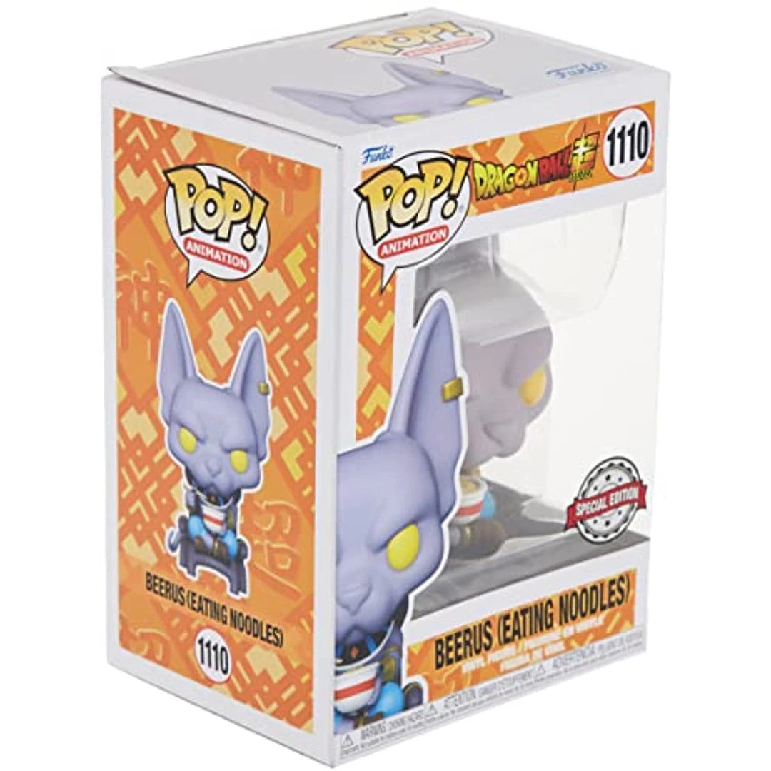 Funko Dragon Ball Super Pop! Animation Beerus (Eating Noodles) Figure SE Exclusive W/ Protector 4 Funko Dragon Ball Super Pop! Animation Beerus (Eating Noodles) Figure SE Exclusive W/ Protector