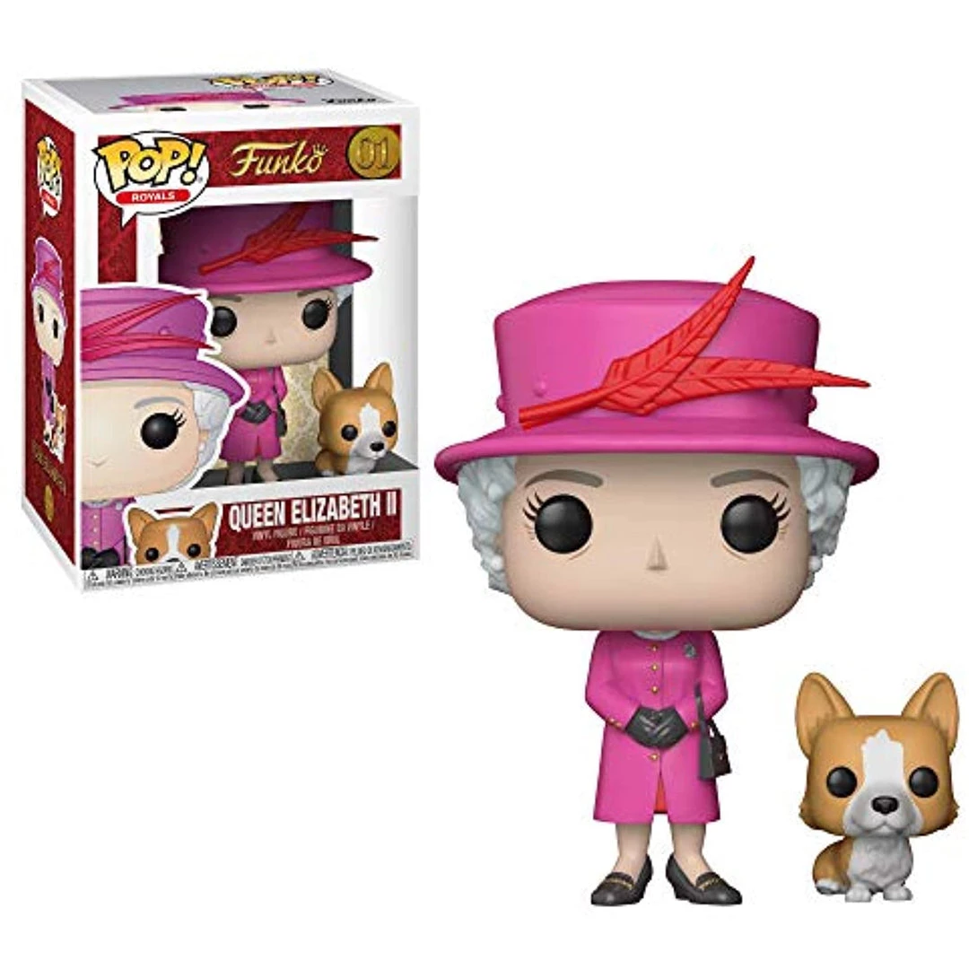 Funko Pop! Pop Funko POP! Royals QUEEN ELIZABETH II Pink Dress Figure #01 W/ Protector 3 Funko Pop! Pop Funko POP! Royals QUEEN ELIZABETH II Pink Dress Figure #01 W/ Protector