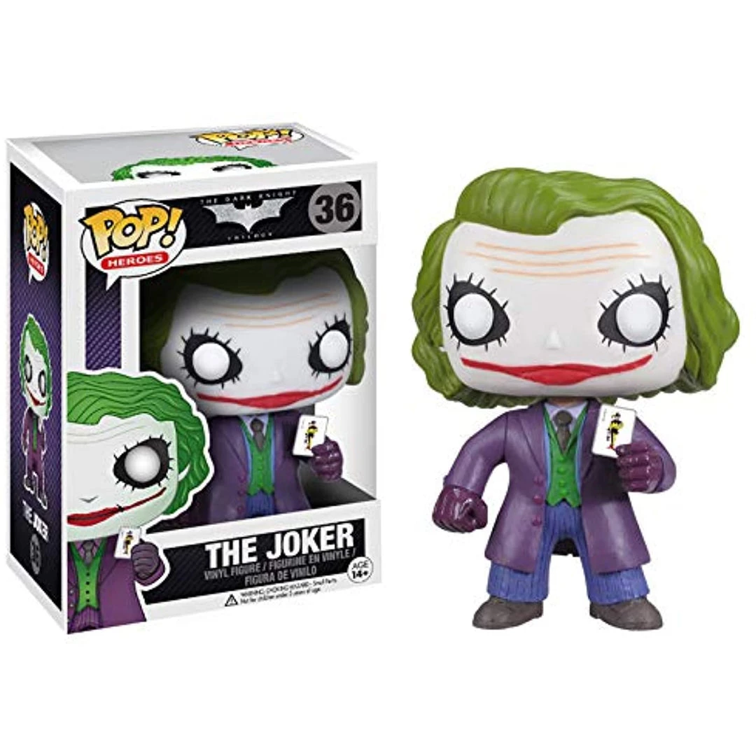 Funko POP! Heroes: The Dark Knight Trilogy THE JOKER Figure #36 W/ Protector 4 Funko POP! Heroes: The Dark Knight Trilogy THE JOKER Figure #36 W/ Protector