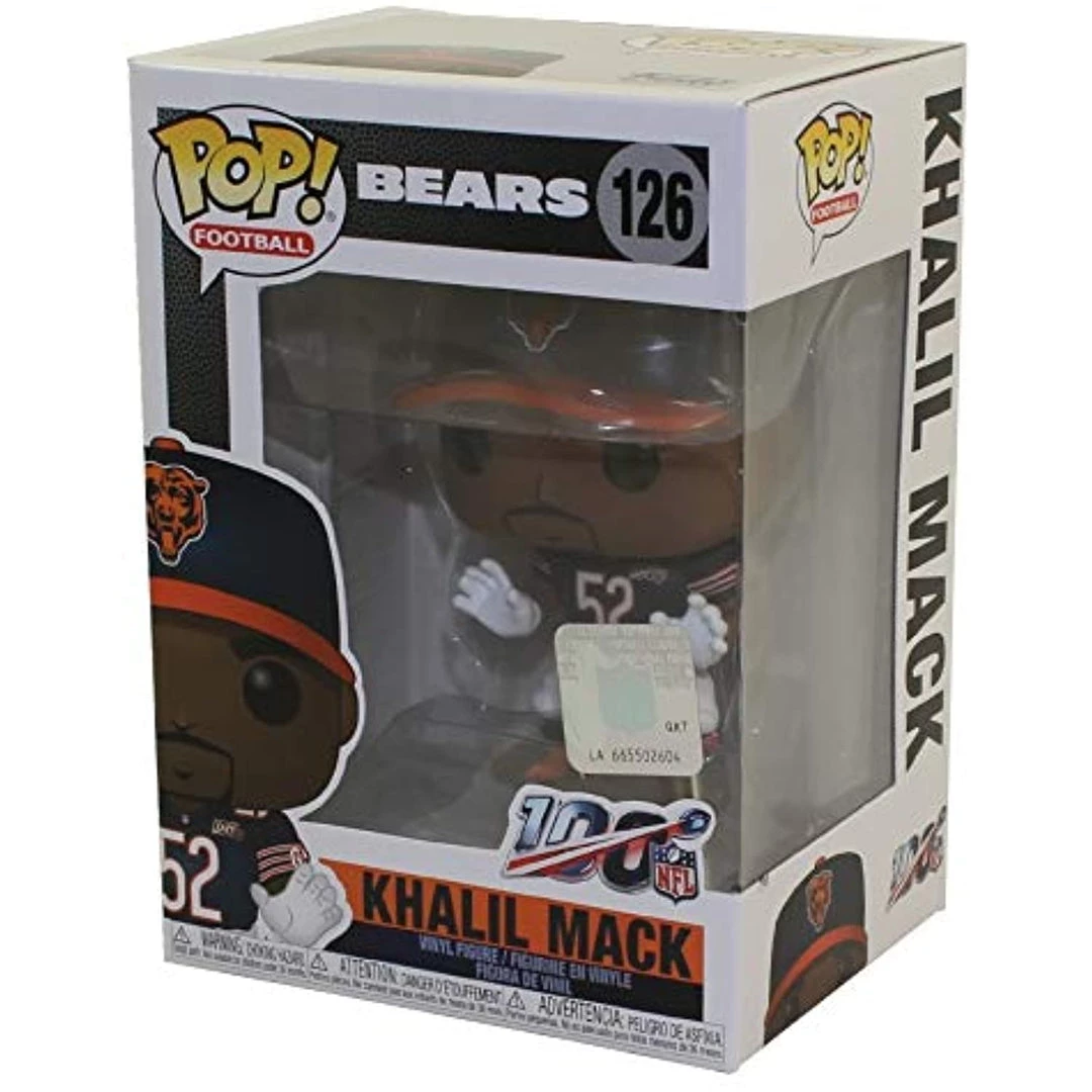 Funko Sports NFL Khalil Mack # 126 Chicago Bears Wave 6 Pop Vinyl Figure W/ Protector 4 Funko Sports NFL Khalil Mack # 126 Chicago Bears Wave 6 Pop Vinyl Figure W/ Protector