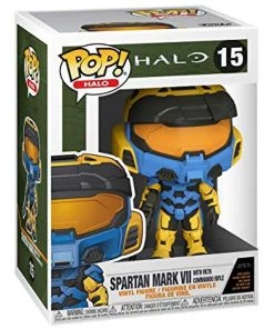 Funko POP! Games: Halo SPARTAN MARK VII Yellow And Blue Figure #15 W/ Protector