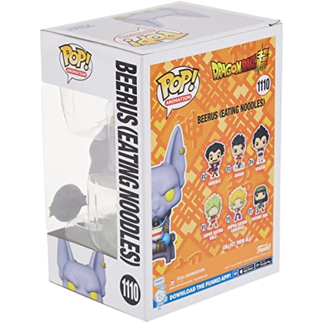 Funko Dragon Ball Super Pop! Animation Beerus (Eating Noodles) Figure SE Exclusive W/ Protector 3 Funko Dragon Ball Super Pop! Animation Beerus (Eating Noodles) Figure SE Exclusive W/ Protector
