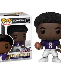 Toystops Funko POP! NFL LAMAR JACKSON Baltimore Ravens Figure #120 W/ Protector