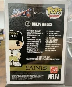 Funko POP! Football: NFL DREW BREES New Orleans Saints Figure #138 W/ Protector