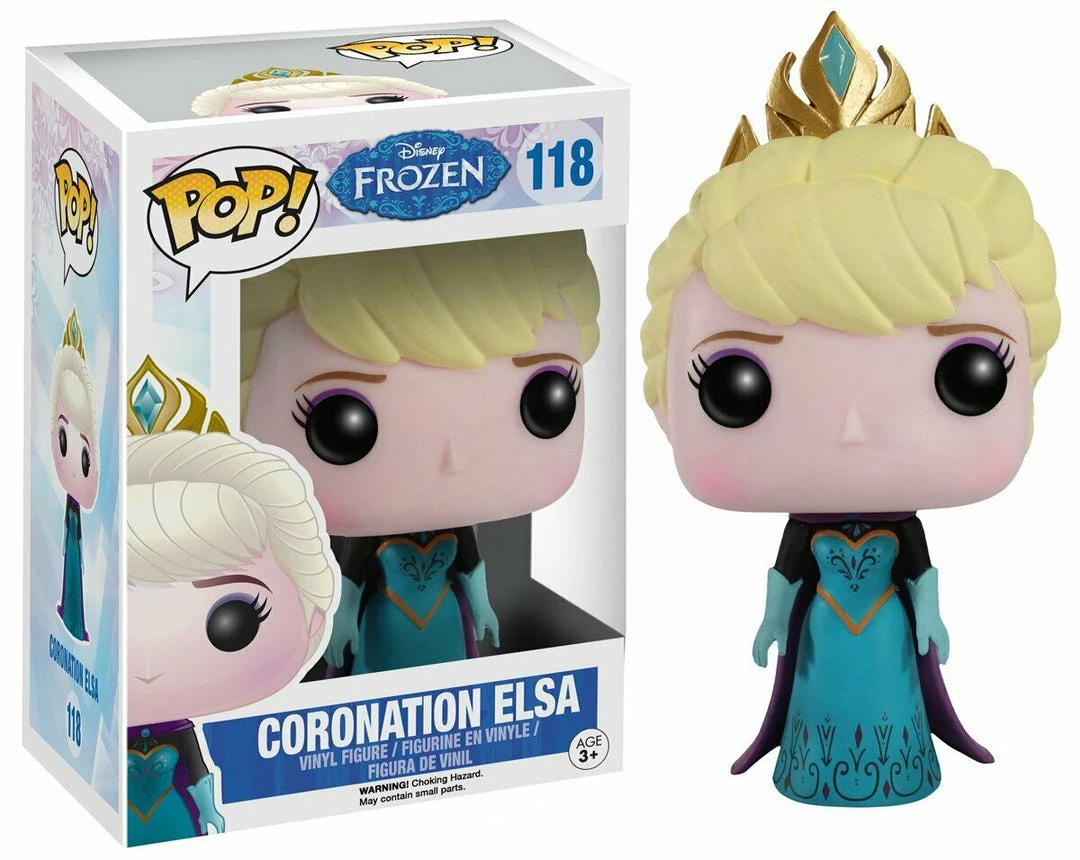 Disney Frozen Funko POP! Movies Coronation Elsa Vinyl Figure #118 W/ Protector 4 Disney Frozen Funko POP! Movies Coronation Elsa Vinyl Figure #118 W/ Protector