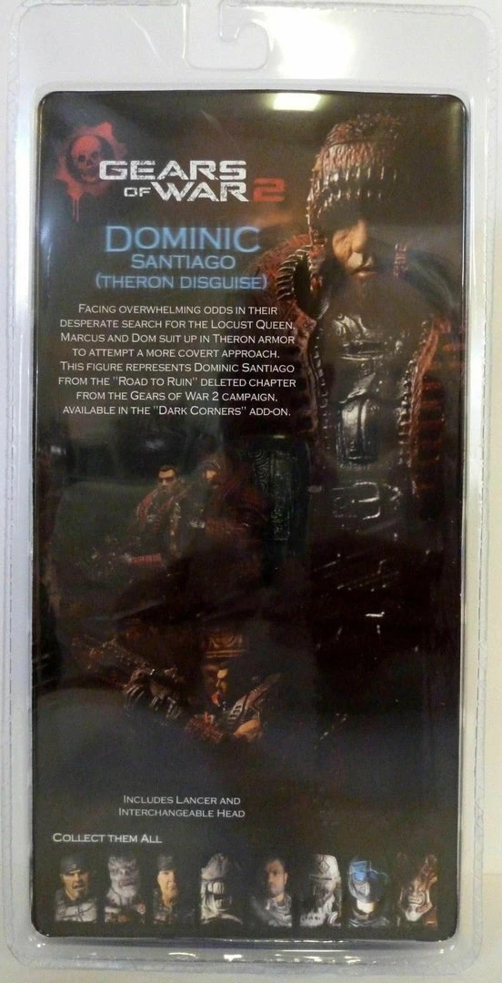 DOMINIC SANTIAGO THERON DISGUISE Gears Of War 2 Video Game 7" Figure Neca 2009 4 DOMINIC SANTIAGO THERON DISGUISE Gears Of War 2 Video Game 7" Figure Neca 2009