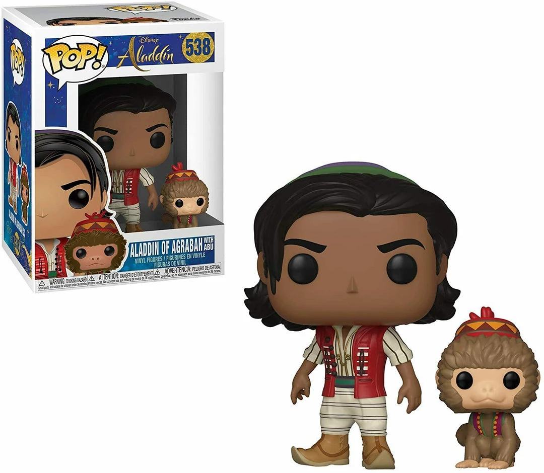 Action Figures Funko - POP Disney: Aladdin Live Action - Aladdin With Abu Figure W/ Protector 3 Action Figures Funko - POP Disney: Aladdin Live Action - Aladdin With Abu Figure W/ Protector