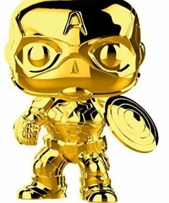 Funko Pop Marvel Studios 10 - Captain America (Gold Chrome) Figure IN STOCK