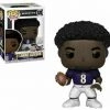 Toystops Funko POP! NFL LAMAR JACKSON Baltimore Ravens Figure #120 DAMAGE BOX