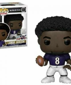 Toystops Funko POP! NFL LAMAR JACKSON Baltimore Ravens Figure #120 DAMAGE BOX