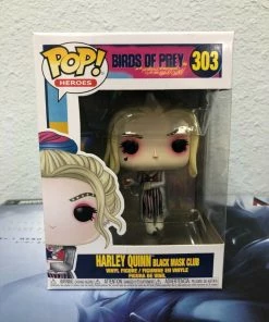 Funko POP! Heroes HARLEY QUINN Black Mask Club Figure #303 W/ Protector