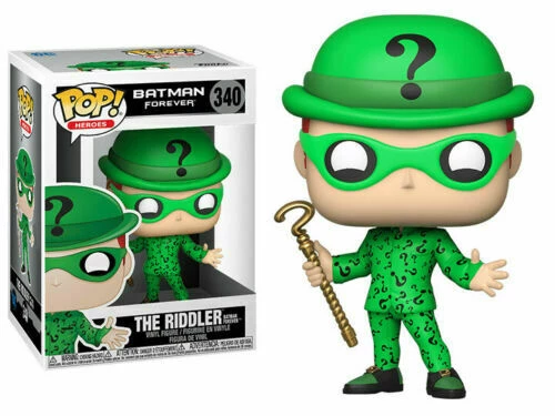 Funko POP! Heroes: Batman Forever RIDDLER Jim Carey Figure # 340 W/Protector 7 Funko POP! Heroes: Batman Forever RIDDLER Jim Carey Figure # 340 W/Protector
